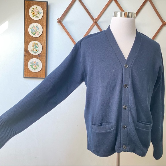 Vintage 90s Dad Grandpa Cardigan Sweater - Picture 6 of 14